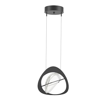 Hubbardton Forge Venn 13" Wide Pendant Black / Clear