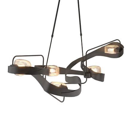 Hubbardton Forge Graffiti 5 Light 51" Wide Pendant Black / Clear