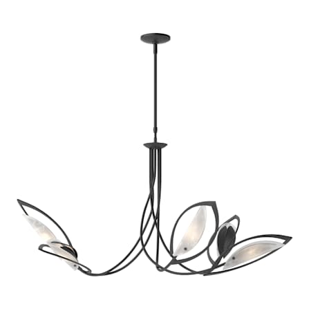 Hubbardton Forge Aerial 5 Light 48" Wide Pendant Black / Frosted