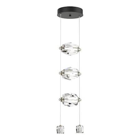 Hubbardton Forge Gatsby 10" Wide Crystal Multi Light Pendant Black