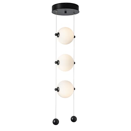Hubbardton Forge Abacus 9" Wide LED Suspension Multi Light Pendant Black