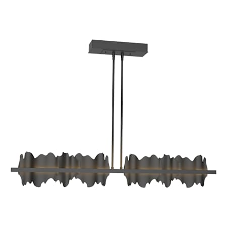 Hubbardton Forge Hildene 52" Wide Linear Pendant Black / Black