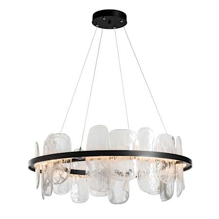 Hubbardton Forge Vitre 38" Wide Pendant Black / White / Clear