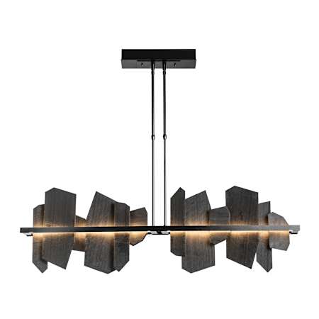Hubbardton Forge Ardesia 52" Wide LED Linear Chandelier Black