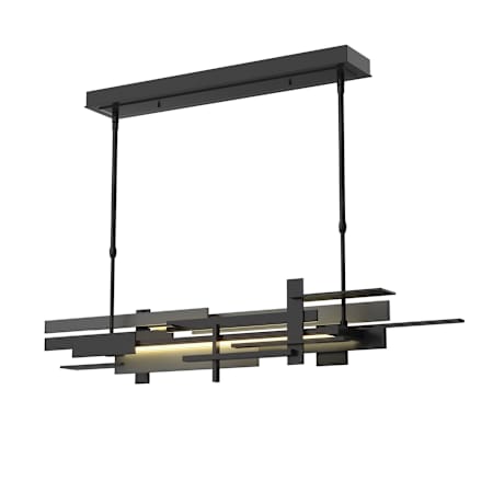 Hubbardton Forge Planar 42" Wide Linear Pendant Black