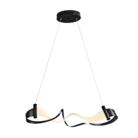 Hubbardton Forge Zephyr 39" Wide LED Abstract Chandelier Black