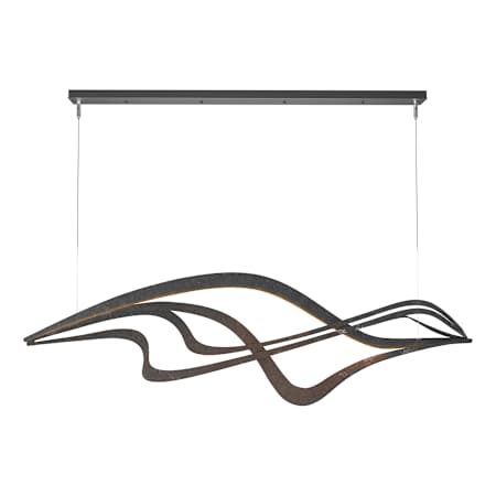 Hubbardton Forge Crossing Waves 45" Wide Suspension Linear Pendant Black