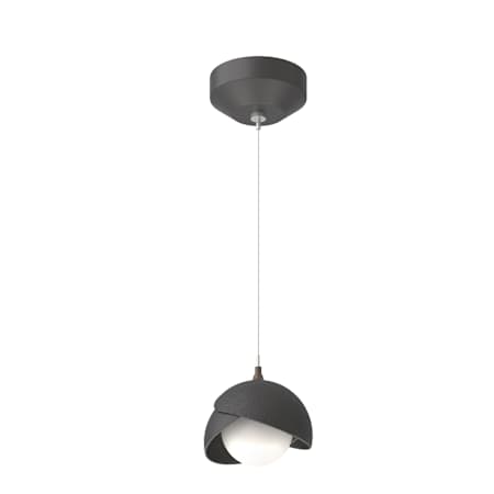 Hubbardton Forge Brooklyn 6" Wide Mini Pendant Black / Black