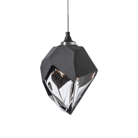Hubbardton Forge Chrysalis 6" Wide Mini Pendant Black / Clear