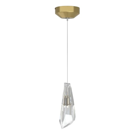 Hubbardton Forge Luma 4" Wide Crystal Mini Pendant Modern Brass
