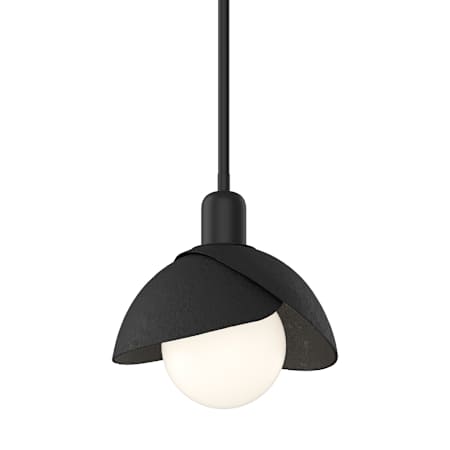 Hubbardton Forge Brooklyn 10" Wide Mini Pendant Black / Black