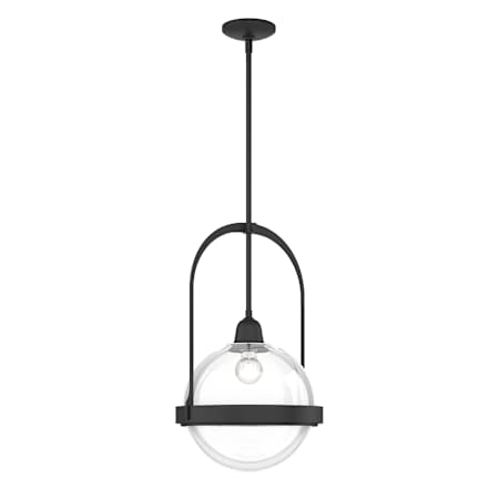 Hubbardton Forge Atlas 14" Wide LED Pendant Black / Clear