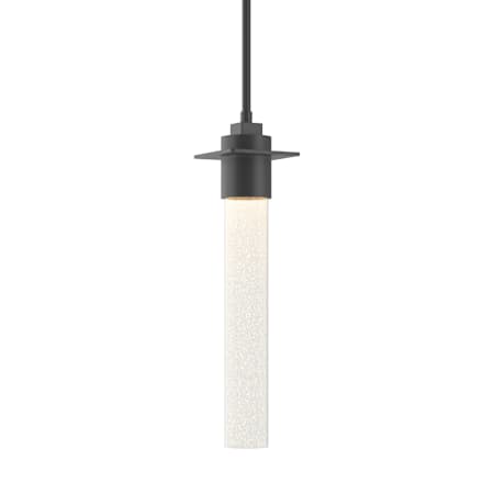 Hubbardton Forge Airis 4" Wide Mini Pendant Black / Seedy