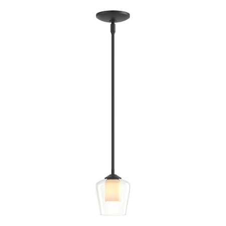 Hubbardton Forge Simple Lines 5" Wide Mini Pendant Black
