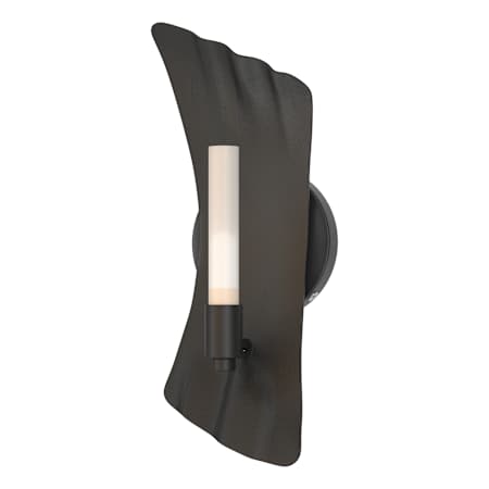 Hubbardton Forge Crest 14" Tall Wall Sconce Black / Frosted