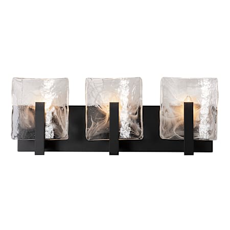 Hubbardton Forge Arc 3 Light 9" Tall Wall Sconce Black / White Swirl