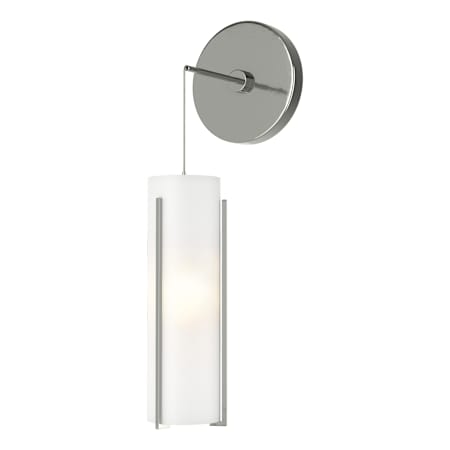 Hubbardton Forge Exos Glass Mini Low Voltage Sconce Sterling / Opal