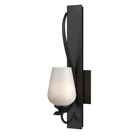 Hubbardton Forge Flora 18" Tall Wall Sconce Black / Opal