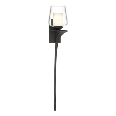 Hubbardton Forge Antasia 27" Tall Wall Sconce Black / Clear