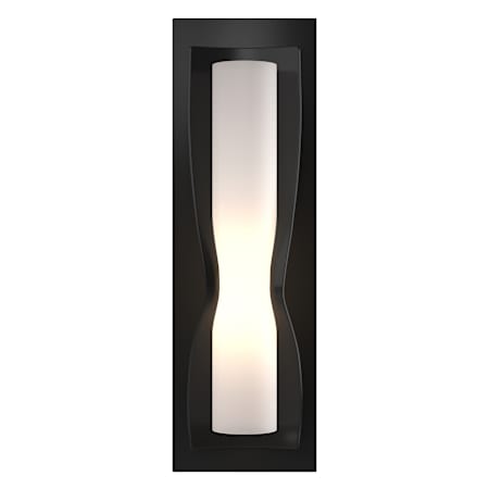 Hubbardton Forge Dune 16" Tall Wall Sconce Black / Opal