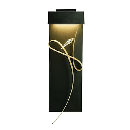 Hubbardton Forge Rhapsody 27" Tall LED Wall Sconce Black / Soft Gold