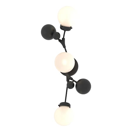 Hubbardton Forge Sprig 3 Light 30" Tall Wall Sconce Black / Opal
