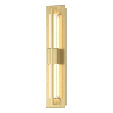 Hubbardton Forge Double Axis 24" Tall Wall Sconce Modern Brass / Clear