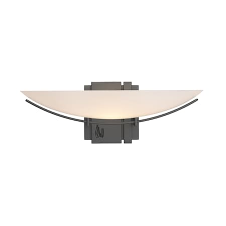 Hubbardton Forge Impressions 6" Tall Wall Sconce Black / Opal