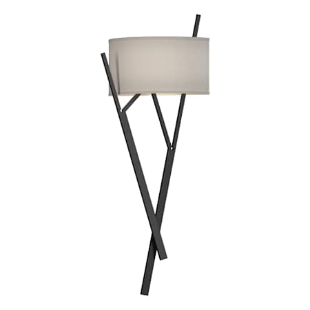 Hubbardton Forge Arbo 2 Light 28" Tall Wall Sconce Black / Flax