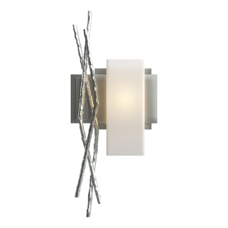 Hubbardton Forge Brindille 19" Tall Wall Sconce Vintage Platinum / Opal