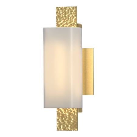 Hubbardton Forge Oceanus 13" Tall Wall Sconce Modern Brass / Opal