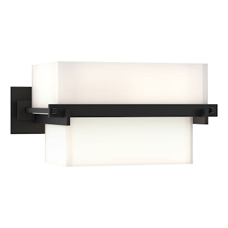 Hubbardton Forge Kakomi 2 Light 5" Tall Wall Sconce Black / Opal