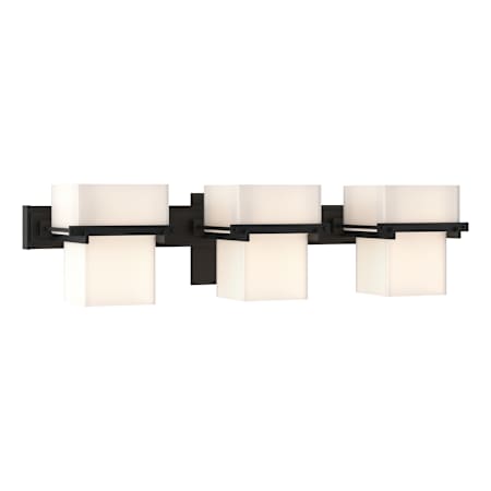 Hubbardton Forge Kakomi 3 Light 6" Tall Wall Sconce Black / Opal