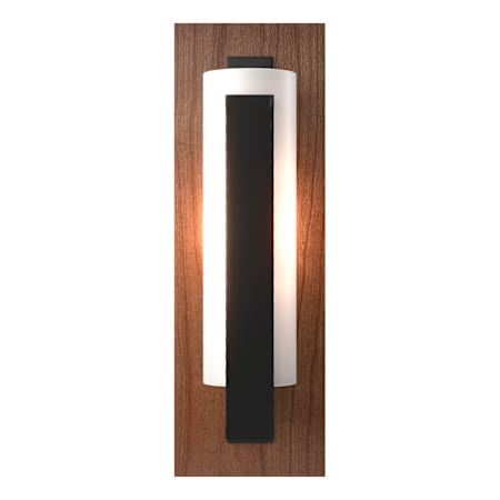 Hubbardton Forge Vertical Bar 15" Tall Wall Sconce with Customizable Glass Shade Black / Cherry / Opal