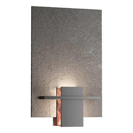 Hubbardton Forge Aperture 13" Tall Bathroom Sconce with Metal Shade Black / Topaz