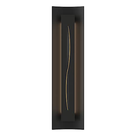Hubbardton Forge Gallery 3 Light 28" Tall Wall Sconce Black / Amber