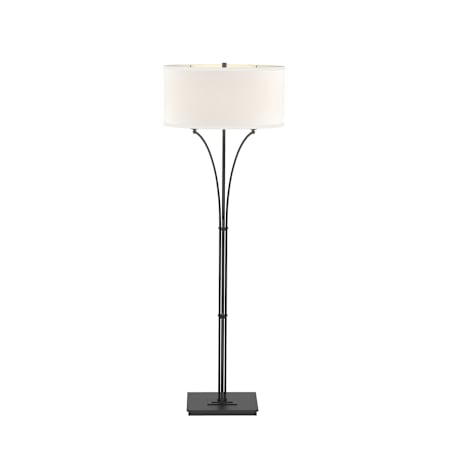 Hubbardton Forge Formae 2 Light 59" Tall Buffet Floor Lamp Black / Flax