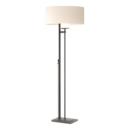 Hubbardton Forge Rook 60" Tall Buffet Floor Lamp Black / Flax
