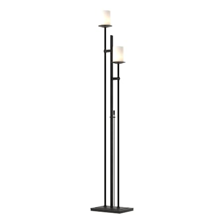 Hubbardton Forge Rook 2 Light 66" Tall Buffet Floor Lamp Black / Opal
