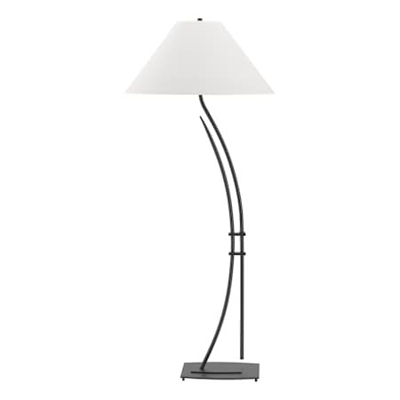 Hubbardton Forge Metamorphic 54" Tall Accent Floor Lamp Black / Natural Anna