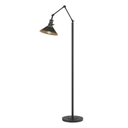 Hubbardton Forge Henry 61" Tall Swing Arm Floor Lamp Black / Black