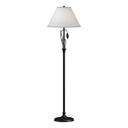 Hubbardton Forge Leaf 56" Tall Buffet Floor Lamp Black / Natural Anna
