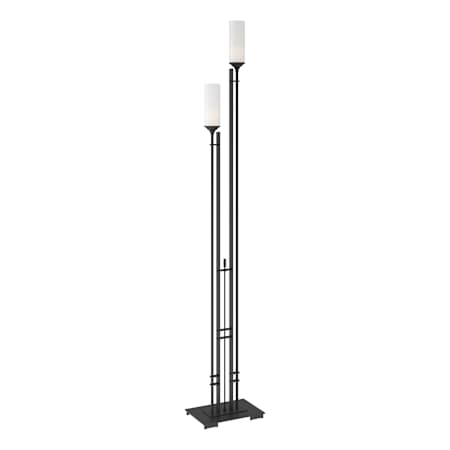 Hubbardton Forge Metra 2 Light 75" Tall Tree Floor Lamp with Customizable Glass Shade Black / Opal