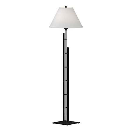 Hubbardton Forge Metra 58" Tall Buffet Floor Lamp Black / Natural Anna