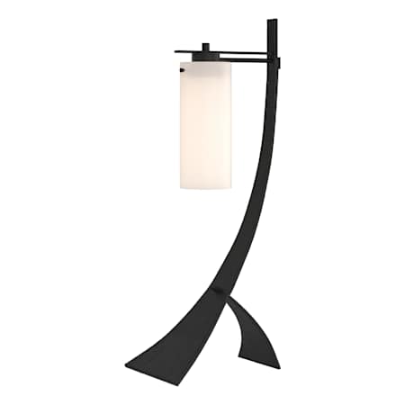 Hubbardton Forge Stasis 29" Tall Buffet Table Lamp Black / Opal