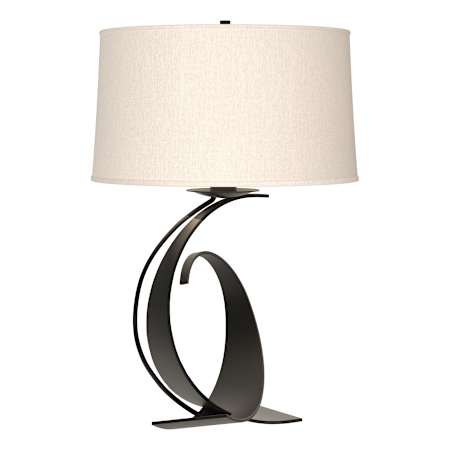 Hubbardton Forge Fullered 29" Tall Buffet Table Lamp Black / Flax