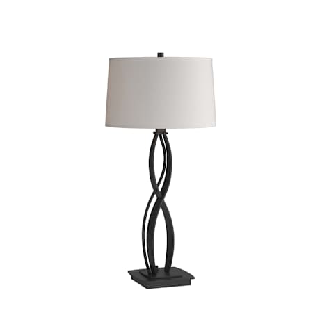 Hubbardton Forge Almost Infinity 27" Tall Buffet Table Lamp Black / Flax