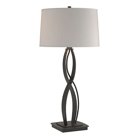 Hubbardton Forge Almost Infinity 31" Tall Buffet Table Lamp Black / Flax
