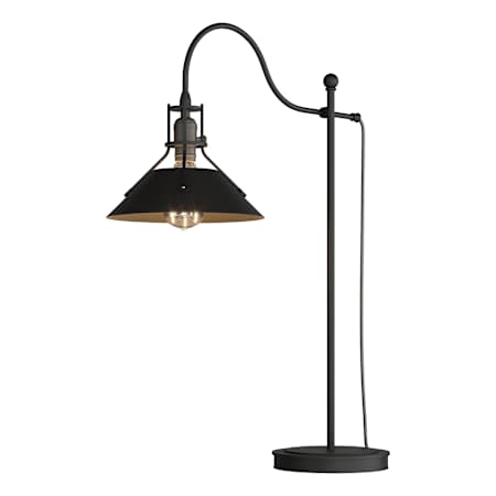 Hubbardton Forge Henry 28" Tall Gooseneck Table Lamp Black / Black