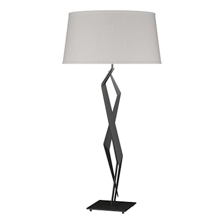 Hubbardton Forge Facet 34" Tall Buffet Table Lamp Black / Flax